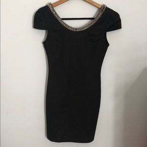 Mini Open Back Black Dress